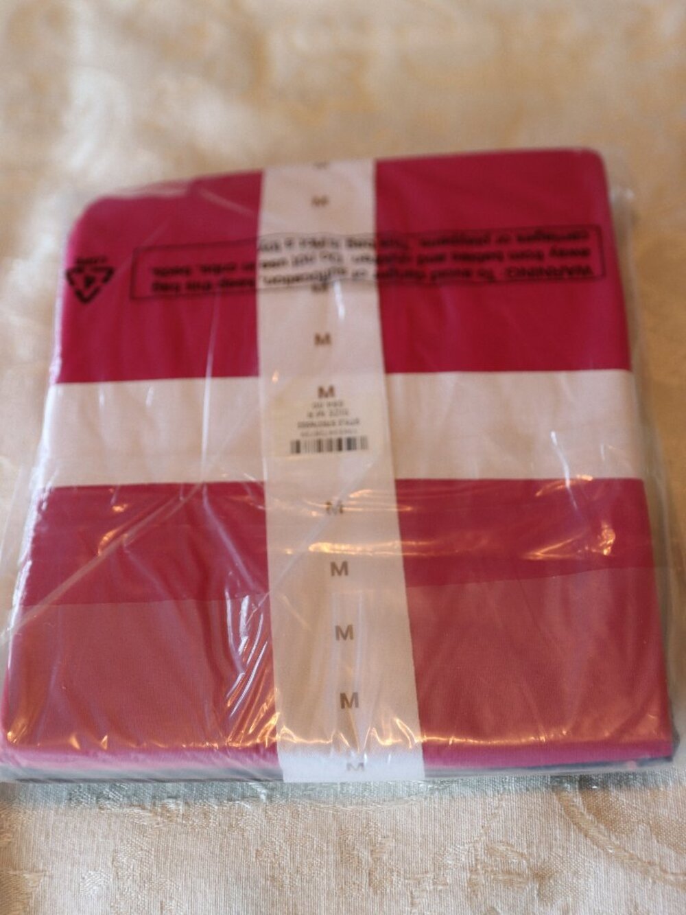 Soma Cool Nights Sleepware Set Red Solid Tee and Sipping Pretty Printed Pant Med - Picture 2 of 7